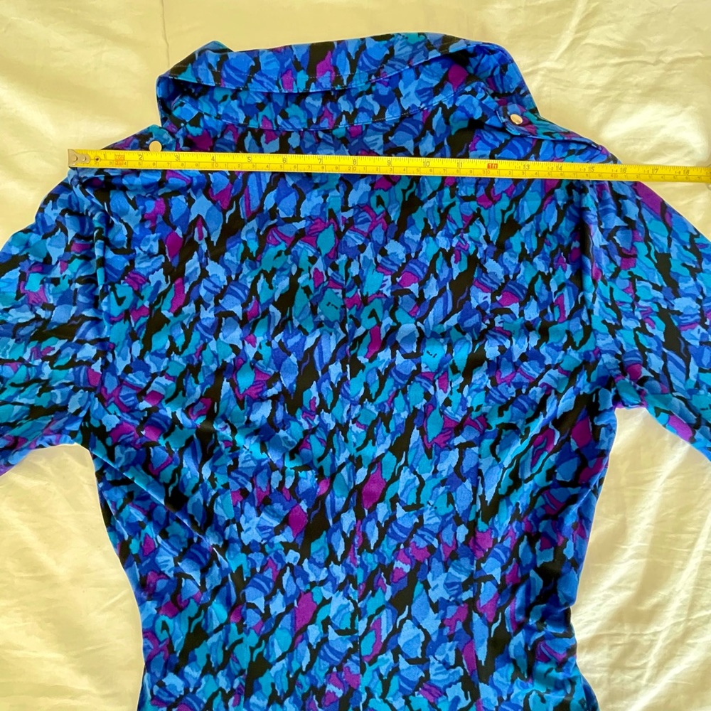Cache Blue / Purple/Black
Printed Shirt Dress - Picture 7 of 11
